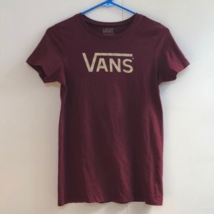 Burgundy vans t-shirt